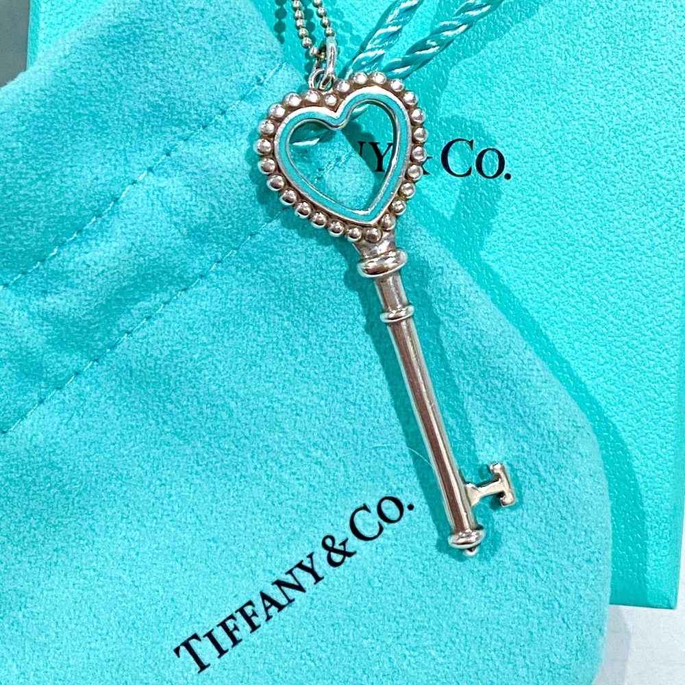 Tiffany and Co. large key with enamel